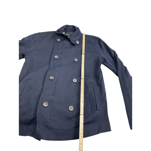 Banana Republic Navy Blue Mens Double-Breasted Peacoat Jacket Size L - Picture 6 of 9